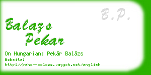 balazs pekar business card